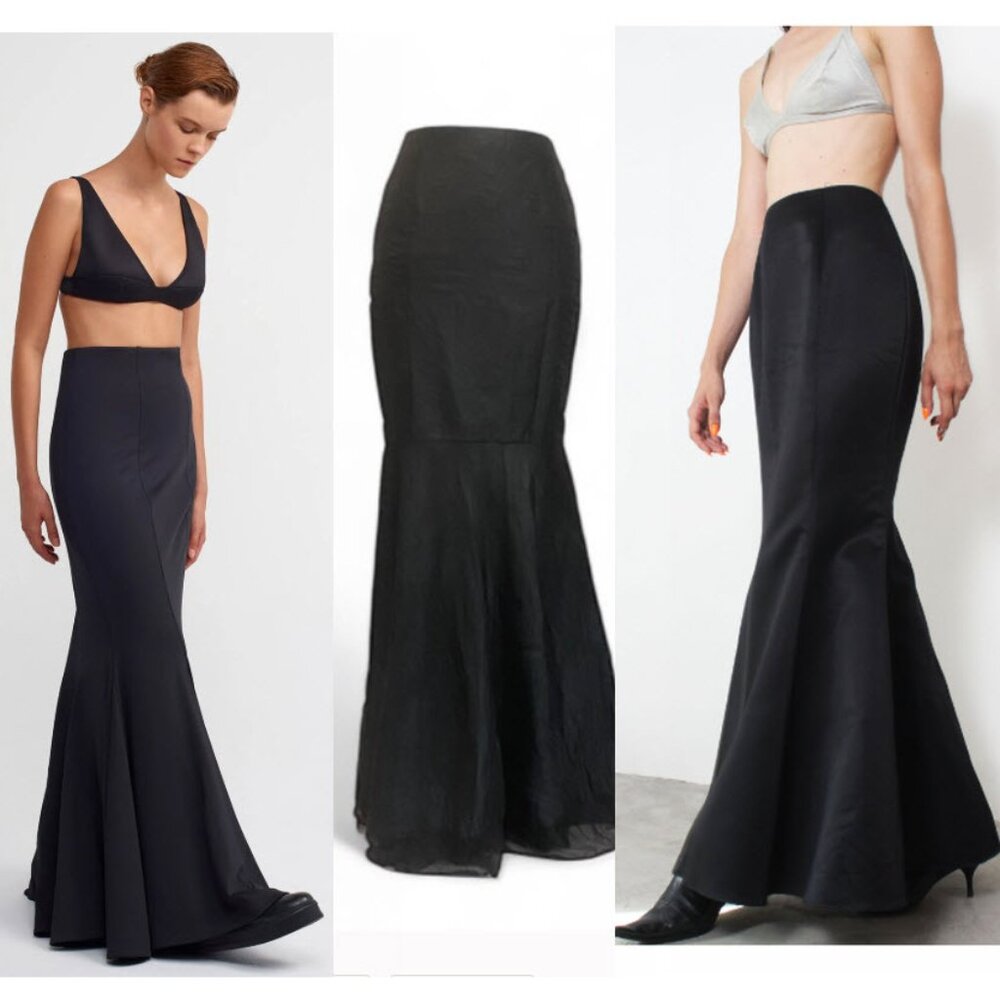 Joeffer CAOC Black Maxi Skirt trumpet size 4